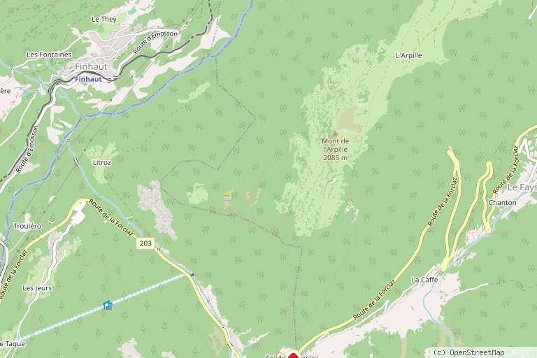 Karte mit der Lage von Glacier du Trient