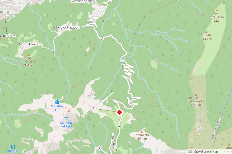 Karte mit der Lage von Skilift Alpe di Neggia
