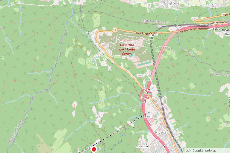 Karte mit der Lage von Parco Avventura Monte Tamaro