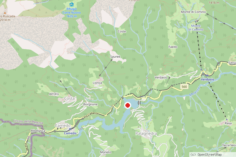 Karte mit der Lage von Lago di Palagnedra
