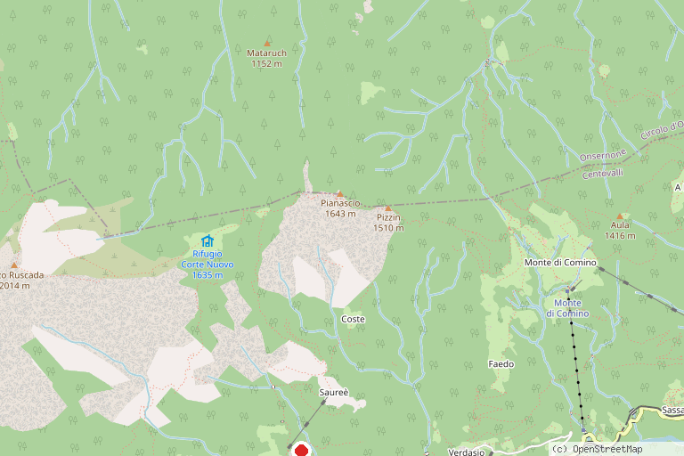 Karte mit der Lage von Parco dei Mulini di Lionza