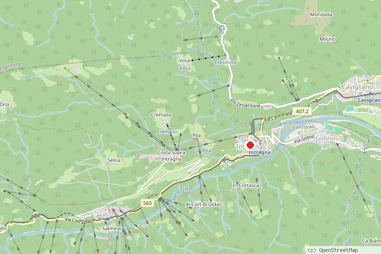 Karte mit der Lage von Museo regionale delle Centovalli e del Pedemonte