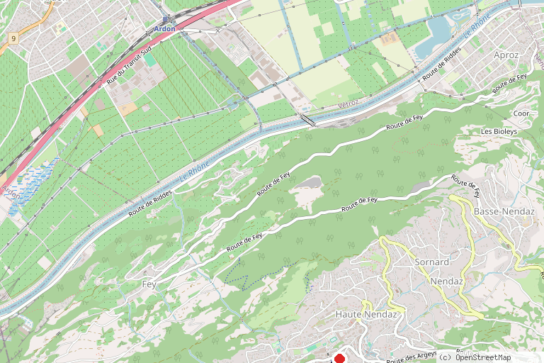 Karte mit der Lage von Skigebiet Nendaz