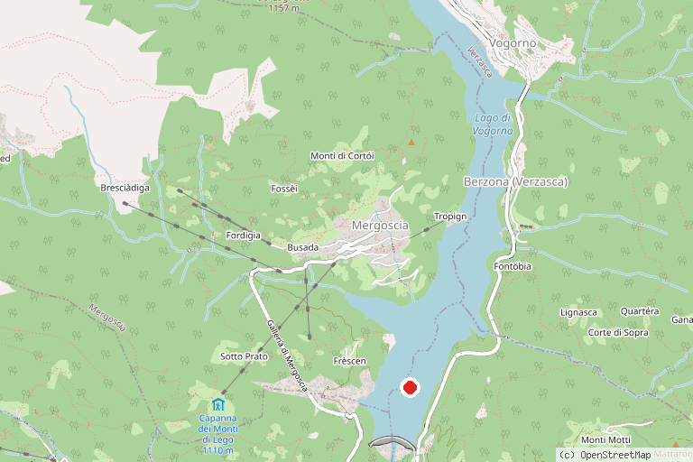 Karte mit der Lage von Lago di Vogorno