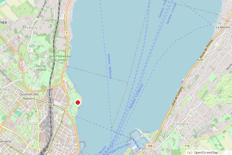Karte mit der Lage von Parc de la Perle du Lac