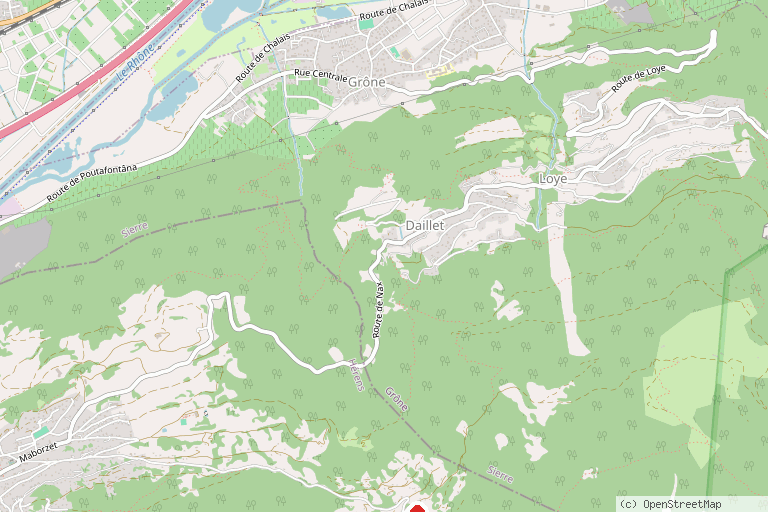 Karte mit der Lage von Skigebiet Nax – Mont-Noble