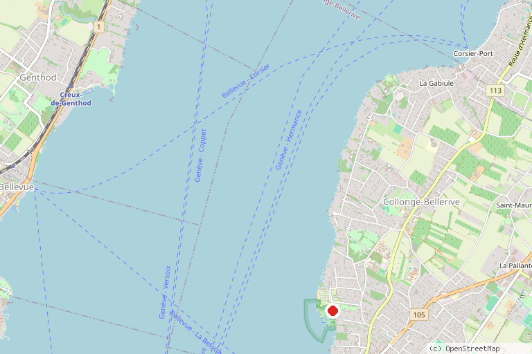 Karte mit der Lage von Centre Nature de la Pointe à la Bise