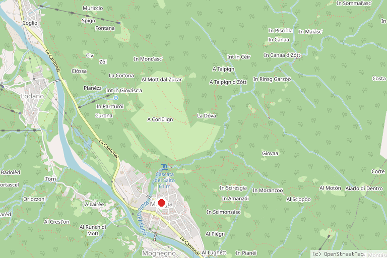 Karte mit der Lage von Valle Maggia