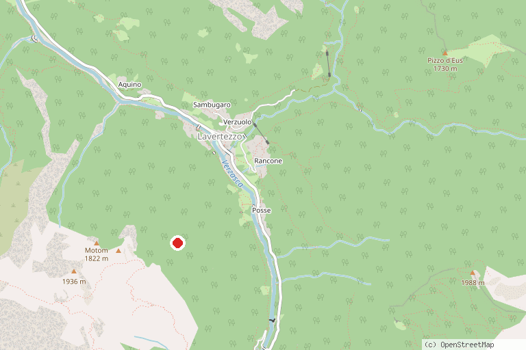 Karte mit der Lage von Corippo