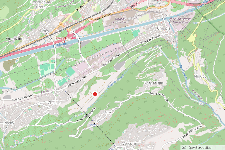 Karte mit der Lage von L'Arche des Crétillons