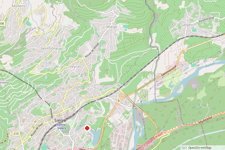 Karte mit der Lage von Lac de Géronde