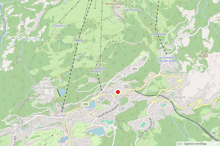 Karte mit der Lage von Bisse du Tsittoret