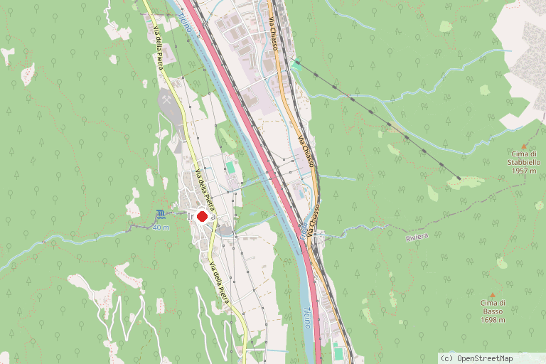 Karte mit der Lage von Canyoning Iragna