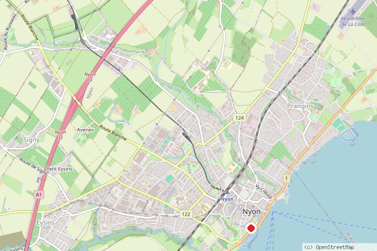 Karte mit der Lage von Musée du Léman