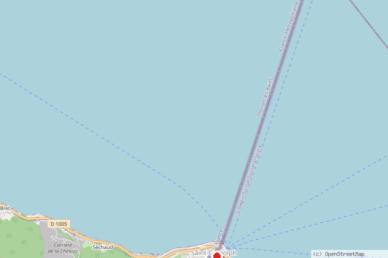 Karte mit der Lage von Museum der Traditionen und Boote des Genfer Sees