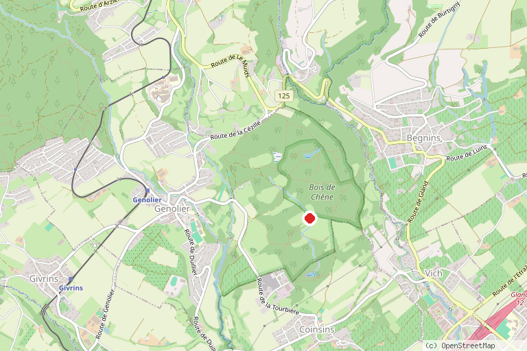 Karte mit der Lage von Réserve naturelle du Bois de Chênes