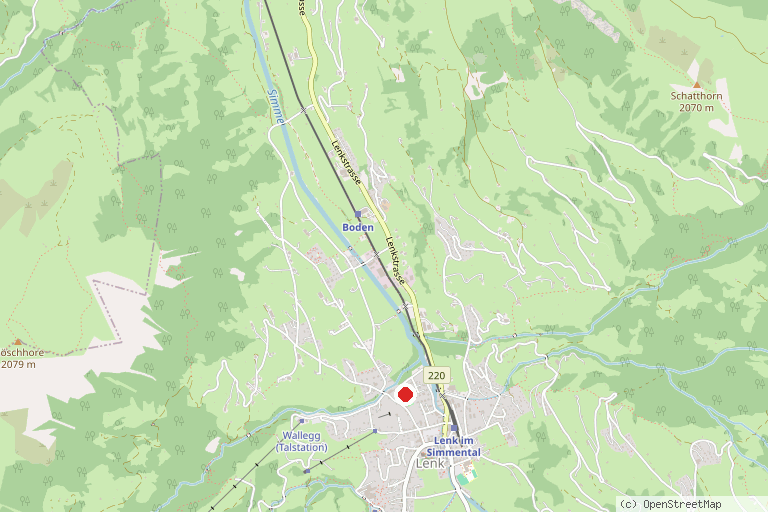 Karte mit der Lage von Erlebnisbad Wallbach