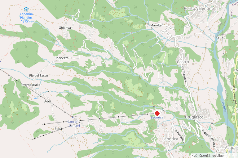 Karte mit der Lage von Skigebiet Nara (Leontica–Cancorì)
