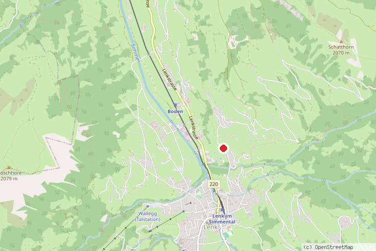 Karte mit der Lage von Simmentaler Braumanufaktur