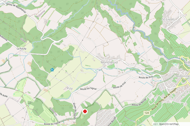 Karte mit der Lage von Parc Aventure Signal de Bougy