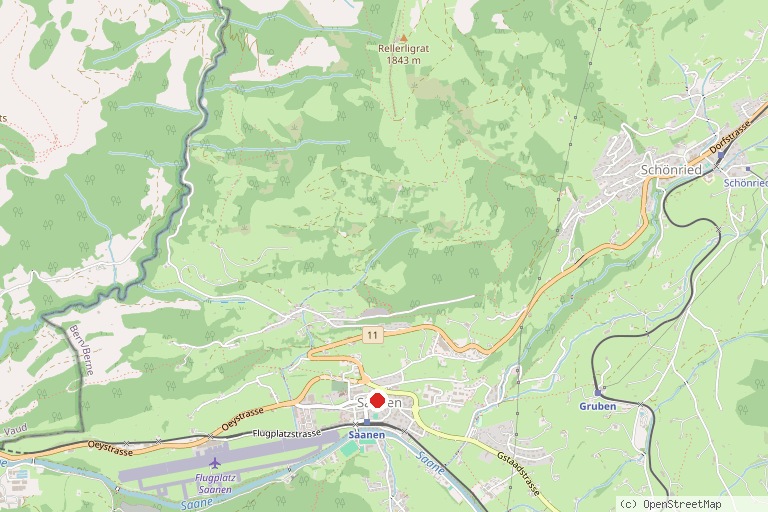 Karte mit der Lage von Museum der Landschaft Saanen