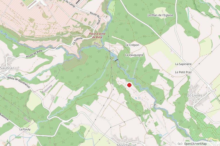 Karte mit der Lage von Arboretum national du vallon de l’Aubonne