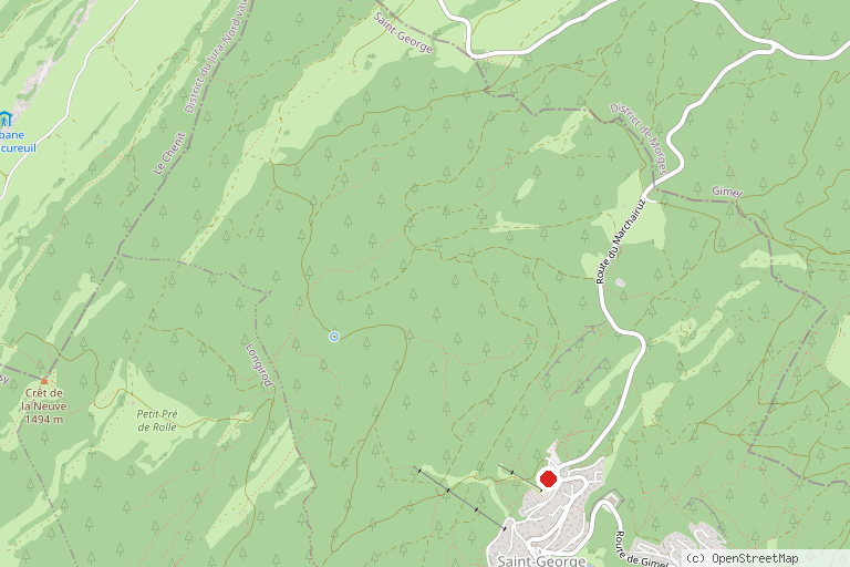 Karte mit der Lage von Parc Aventure de Saint-George