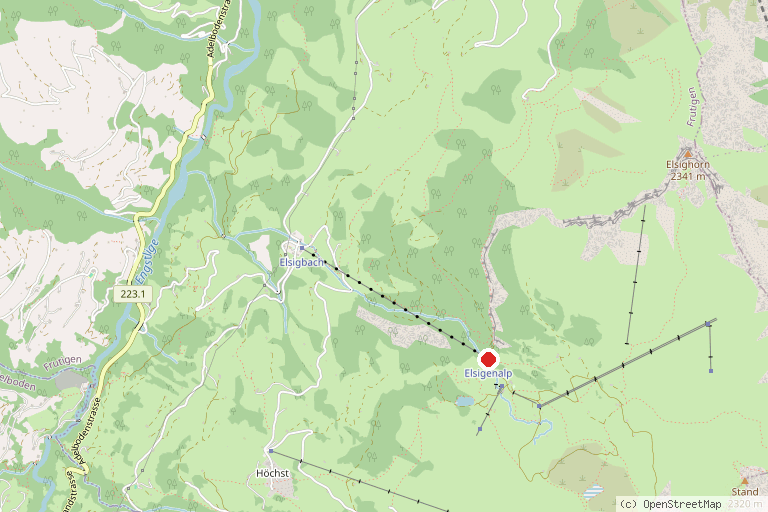 Karte mit der Lage von Elsigenalp