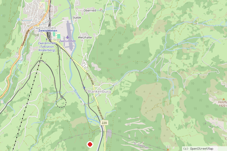 Karte mit der Lage von Zurich vitaparcours St. Stephan