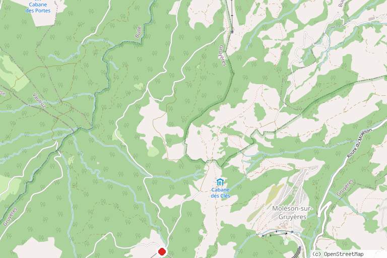 Karte mit der Lage von Skigebiet Moléson