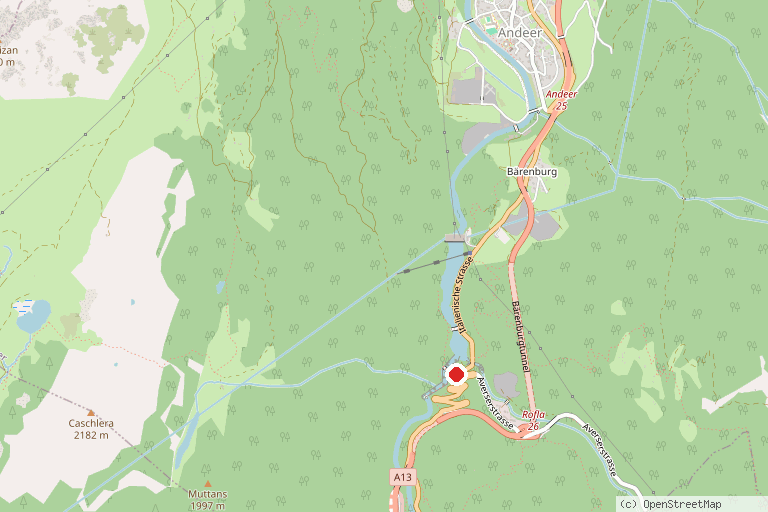 Karte mit der Lage von Rofflaschlucht