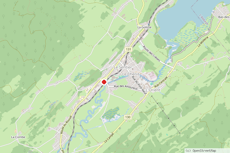 Karte mit der Lage von Vallée de Joux