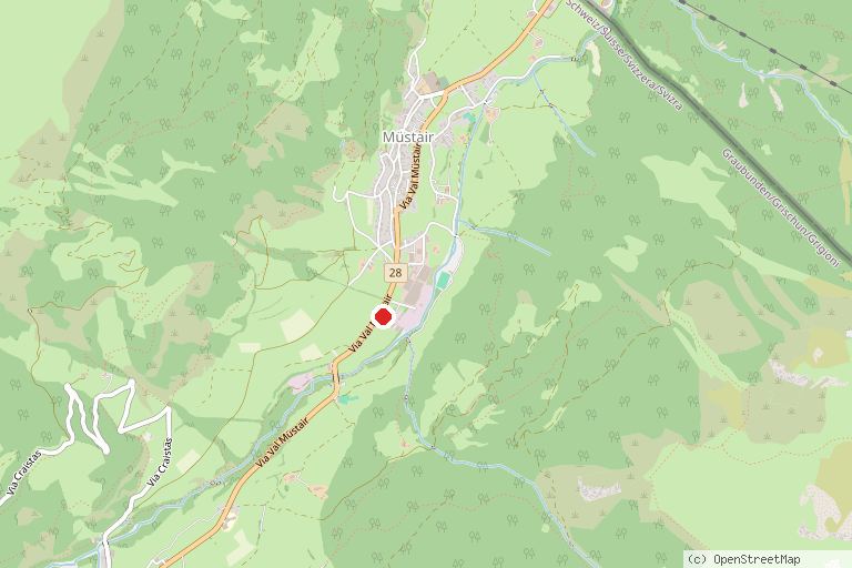 Karte mit der Lage von Chascharia Val Müstair