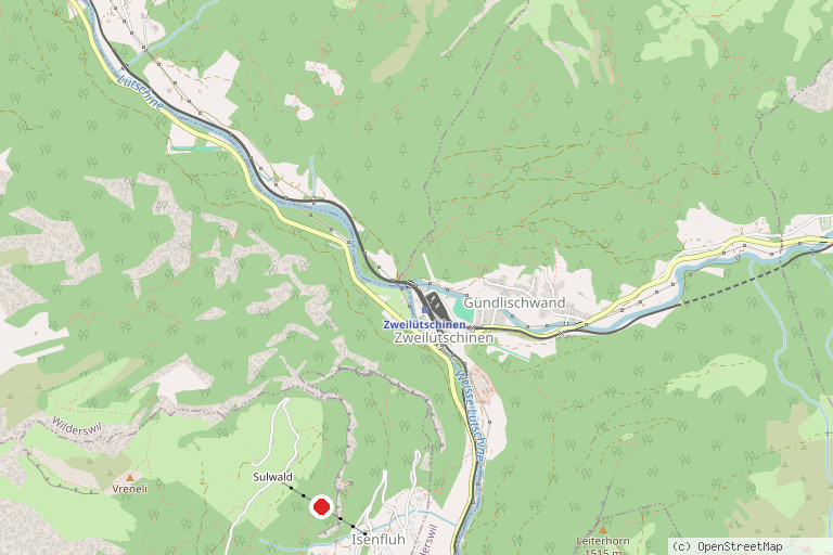 Karte mit der Lage von Sulwald