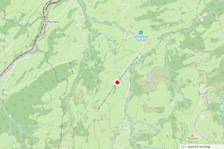 Karte mit der Lage von Skilift Rossberg Oberwil