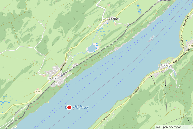Karte mit der Lage von Lac de Joux
