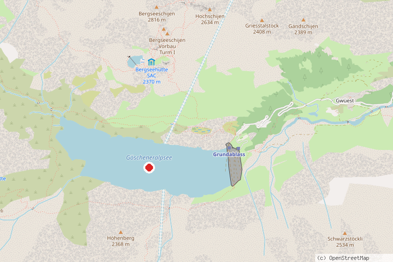 Karte mit der Lage von Göscheneralpsee