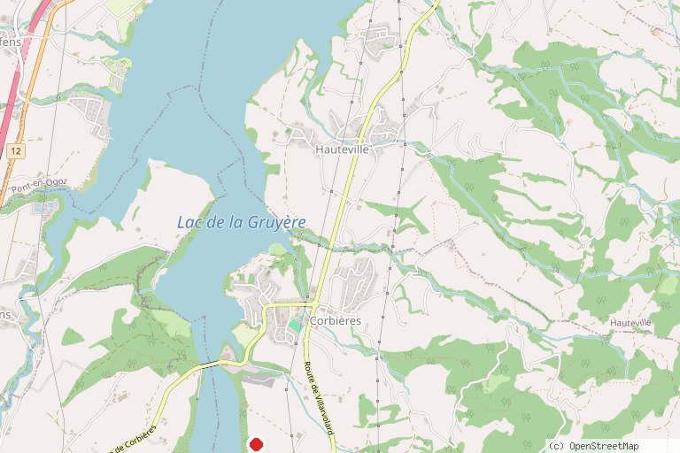 Karte mit der Lage von Greyerzersee