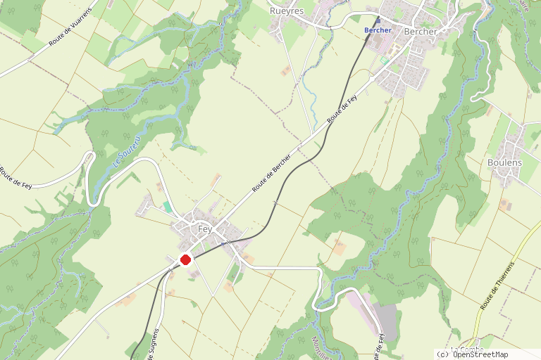 Karte mit der Lage von Chemin des Blés