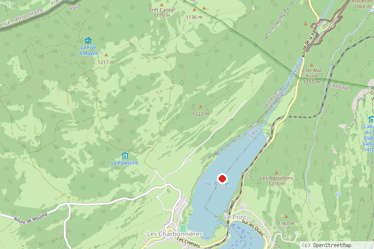 Karte mit der Lage von Lac Brenet