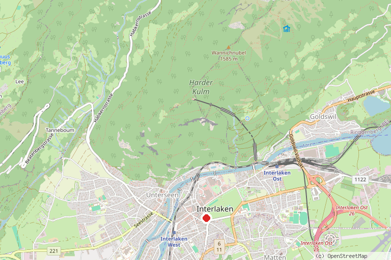 Karte mit der Lage von Kunsthaus Interlaken