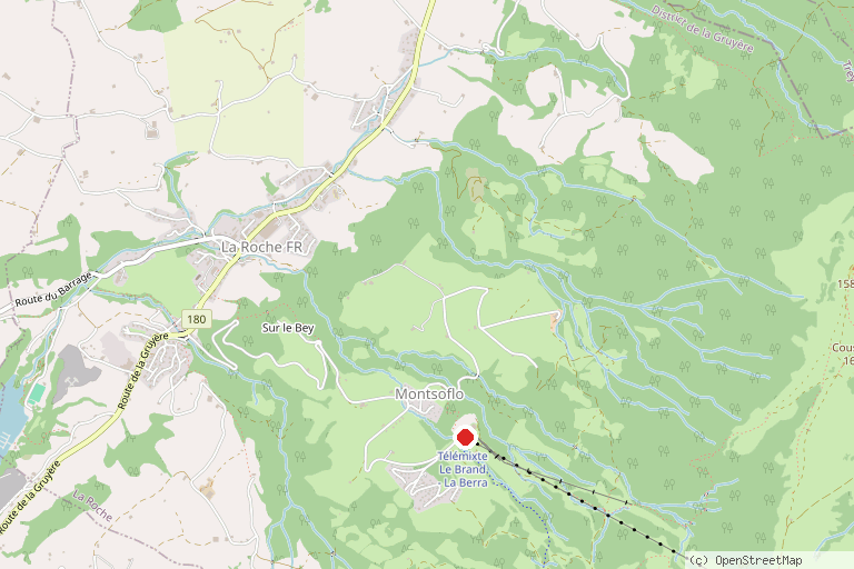 Karte mit der Lage von Skigebiet La Berra