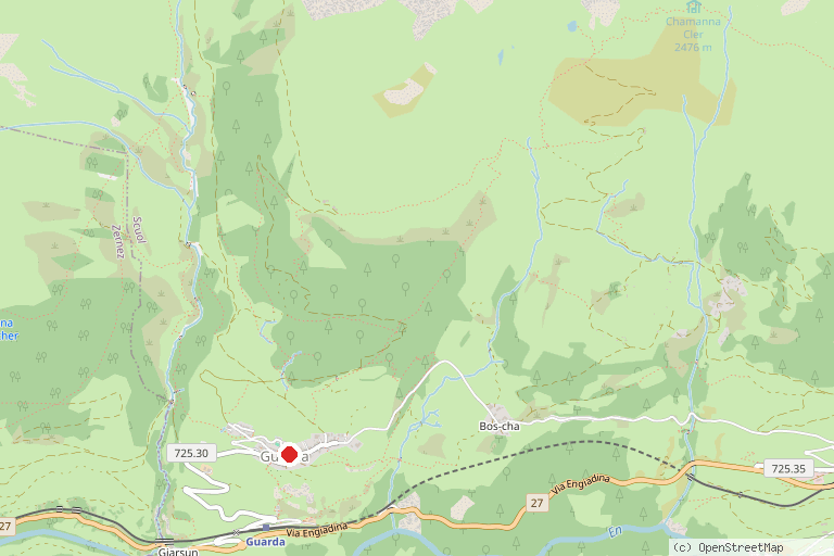 Karte mit der Lage von Schellen-Ursli-Weg