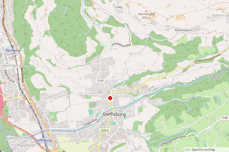 Karte mit der Lage von Kasperlikeller Steffisburg