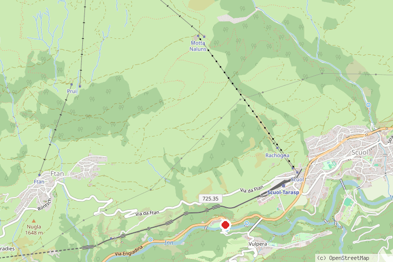 Karte mit der Lage von Fundaziun Nairs im Kurbad Nairs