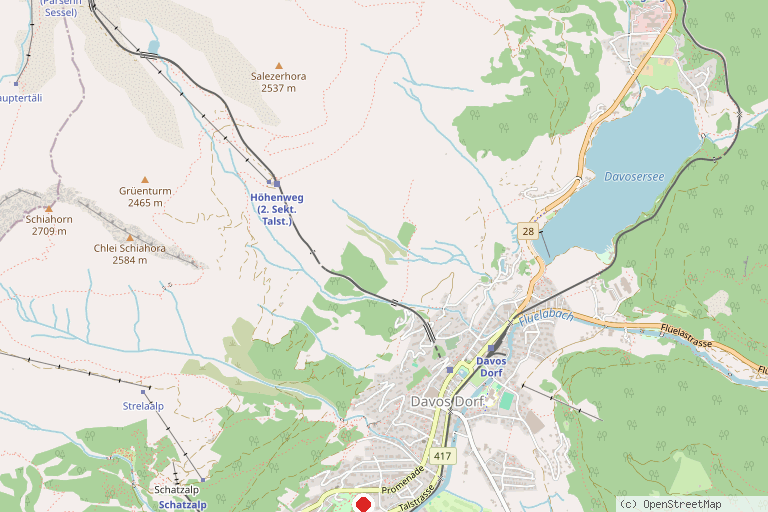 Karte mit der Lage von eau-là-là Davos