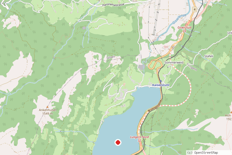 Karte mit der Lage von Lungerersee