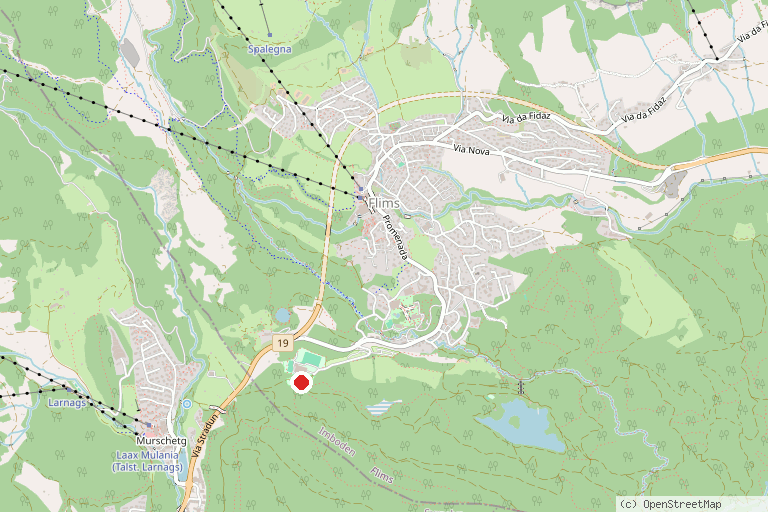Karte mit der Lage von Hochseilpark Prau la Selva