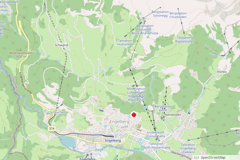 Karte mit der Lage von Brunni Engelberg