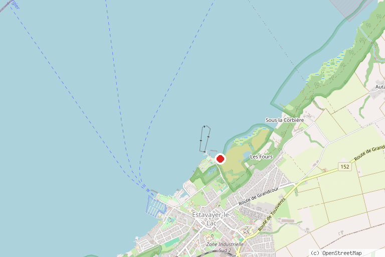 Karte mit der Lage von Centre nautique Alphasurf Estavayer-le-Lac
